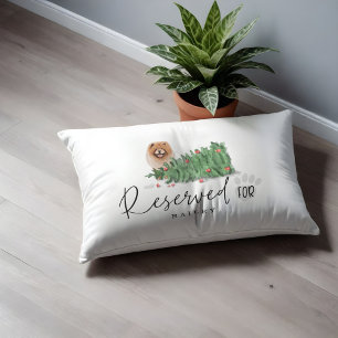 Naughty Watercolor Chow Chow Dog Reserved For Pet Bed