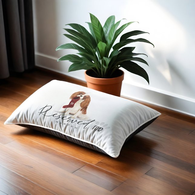 Naughty Watercolor Spaniel Dog Reserved For Pet Bed (Naughty Watercolor Spaniel Dog Reserved For Pet Bed)