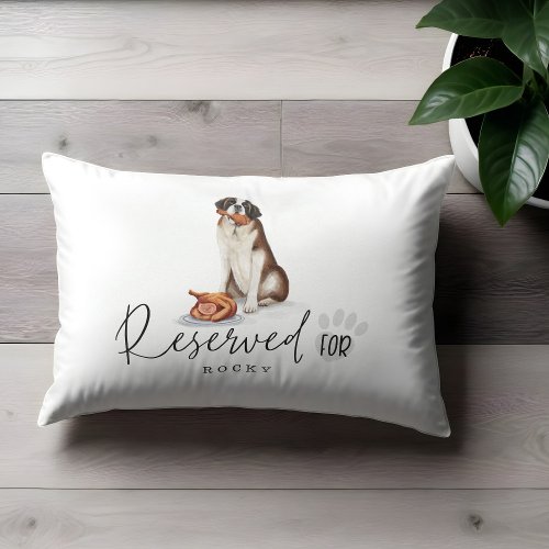 Naughty Watercolor St Bernard Dog Reserved For Pet Bed