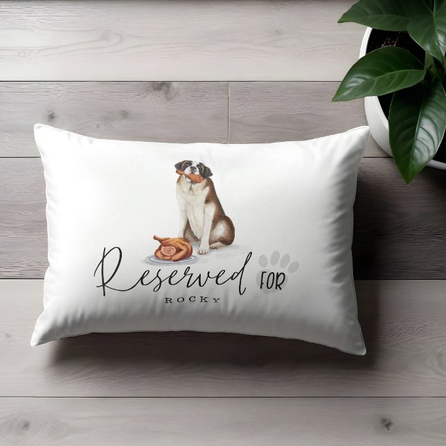 Naughty Watercolor St Bernard Dog Reserved For Pet Bed (Naughty Watercolor St Bernard Dog Reserved For Pet Bed)