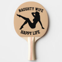 NAUGHTY WIFE Ping Pong Paddles for Christmas
