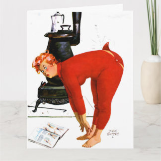 NAUGHTY WIFE SPANKING CHRISTMAS GREETING CARD