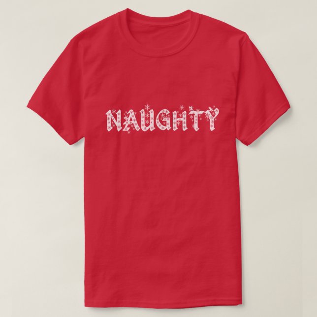 Naughty Winter Theme T-Shirt (Design Front)
