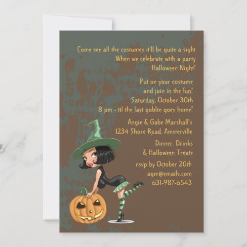 Naughty Witch Invitation