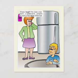 Naughty Words Postcard