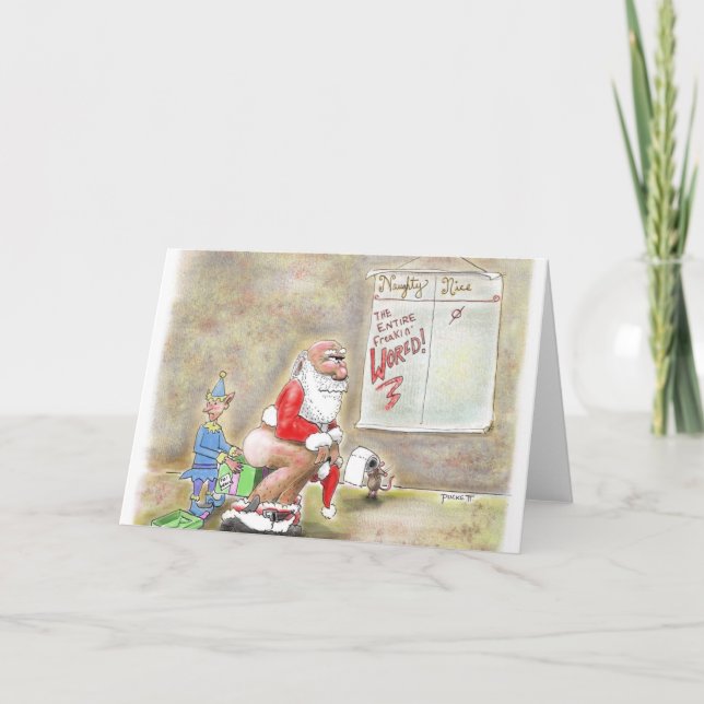 Naughty World! Christmas Card (Front)