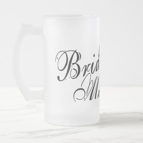 Naughy Grunge Script _ Brides Mom Black Frosted Glass Beer Mug