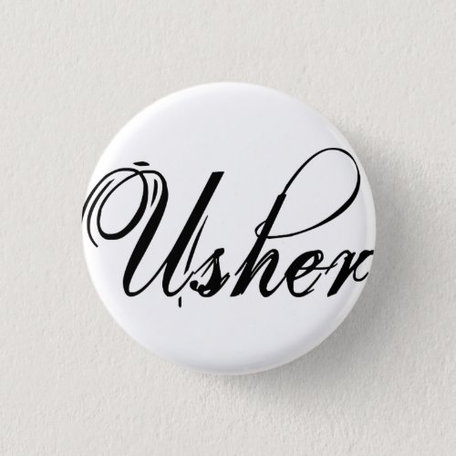 Naughy Grunge Script _ Usher Black Button