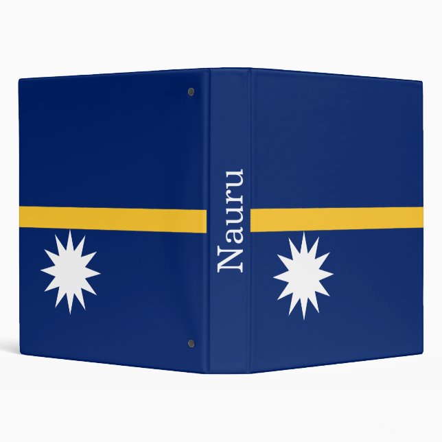 Nauru Flag 3 Ring Binder (Background)