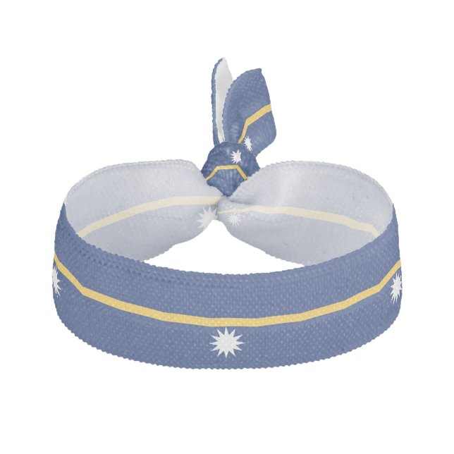 Nauru Flag Elastic Hair Tie (Front)