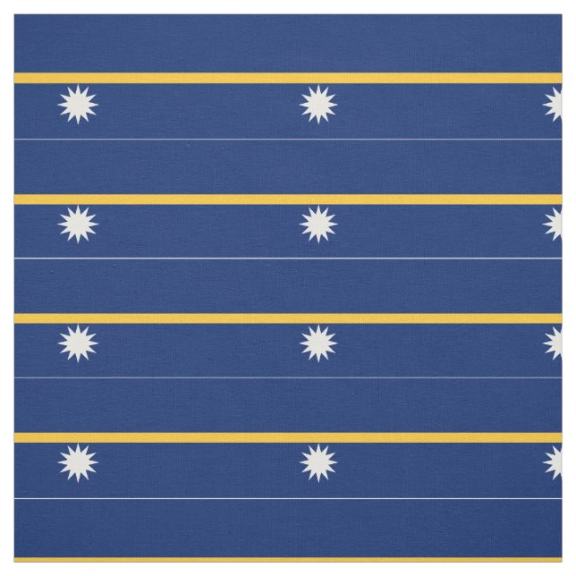 Nauru Flag Fabric (Swatch)