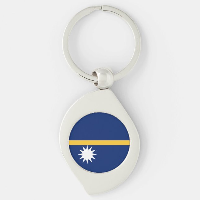 Nauru Flag Keychain (Front)