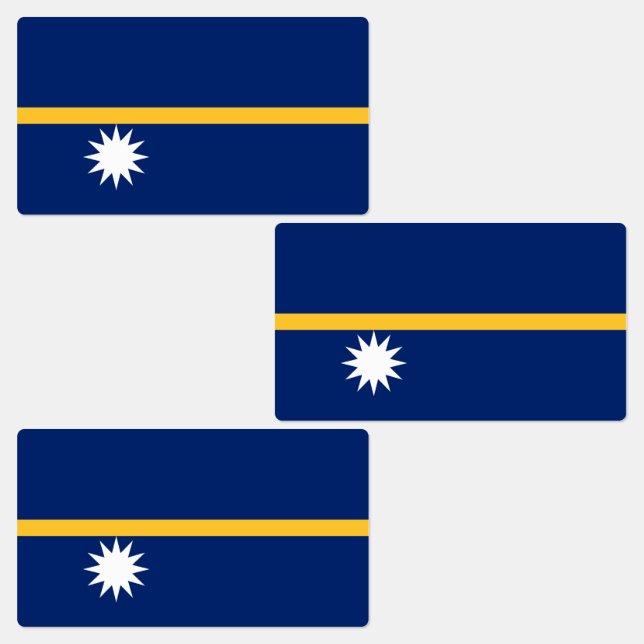 Nauru Flag Labels (Group)
