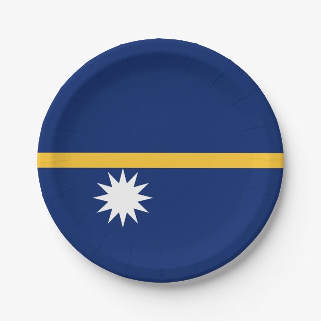 Nauru Flag Paper Plates (Front)
