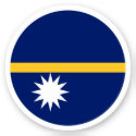 Nauru Flag Round Sticker