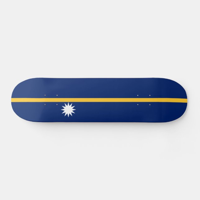 Nauru Flag Skateboard (Horz)
