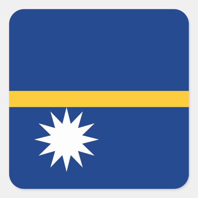 Nauru Flag Square Sticker (Front)