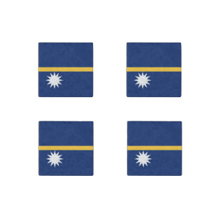 Nauru Flag Stone Magnet