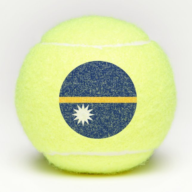 Nauru Flag Tennis Balls (Front)