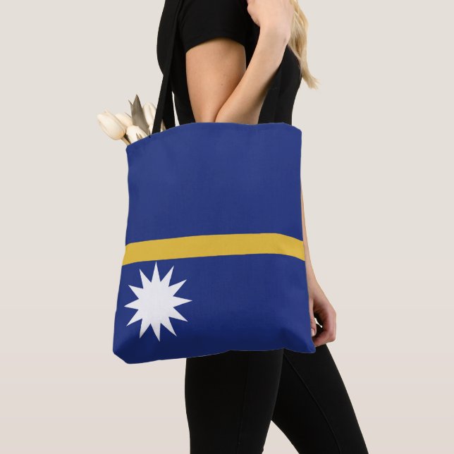 Nauru flag tote bag (Close Up)