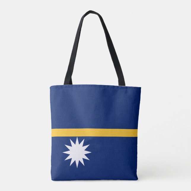 Nauru Flag Tote Bag (Back)