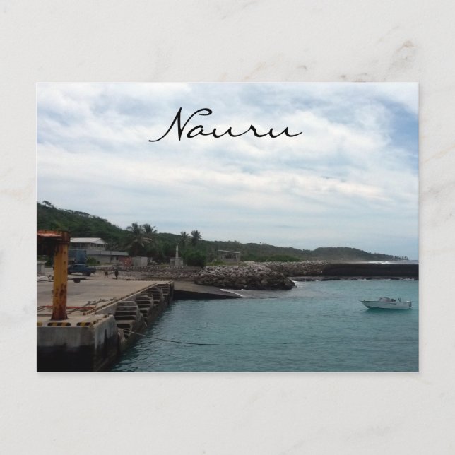nauru harbour front postcard (Front)