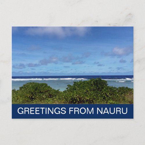 nauru island greetings postcard
