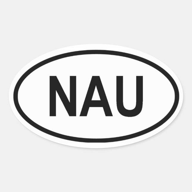 Nauru "NAU" Oval Sticker (Front)