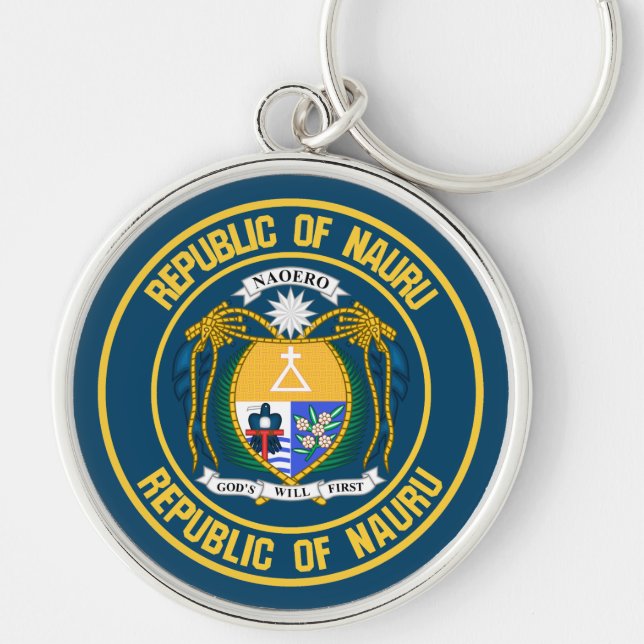Nauru Round Emblem Keychain (Front)