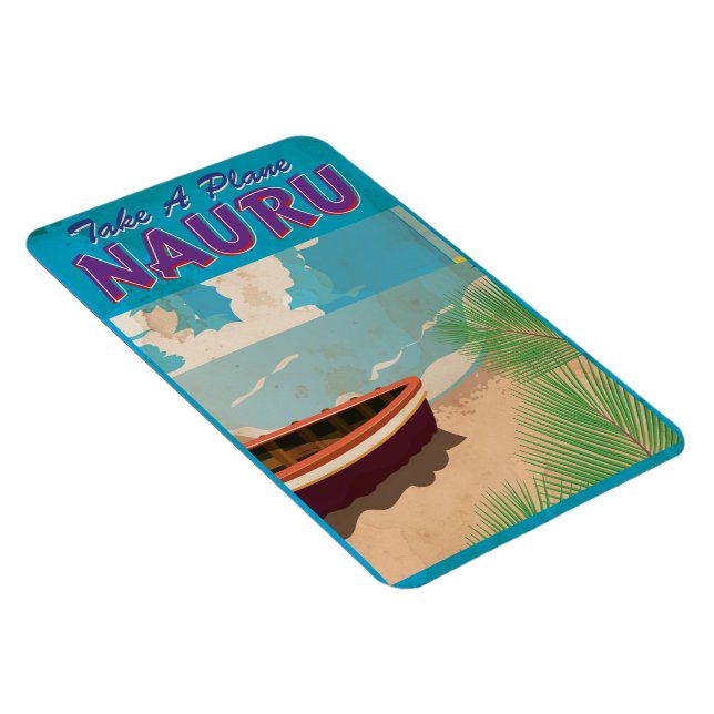 Nauru Vintage Travel Poster Magnet (Right Side)