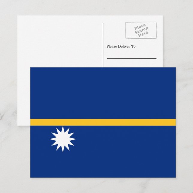 Nauruan Flag, Flag of Nauru Postcard (Front/Back)