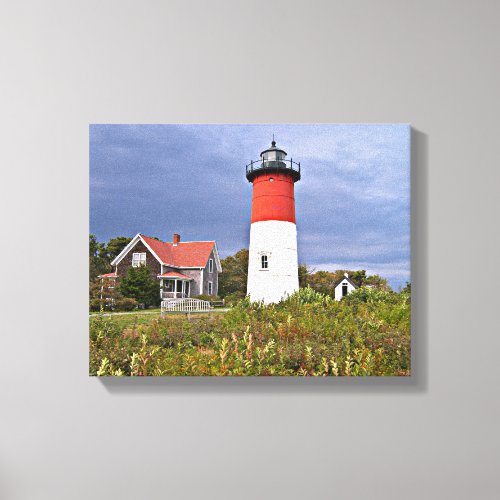 Nauset Lighthouse Cape Cod Mass Canvas Print