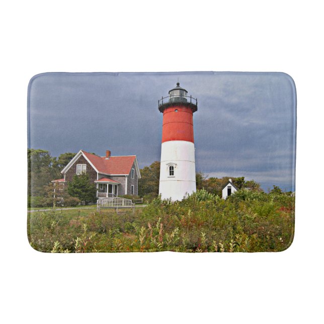 Nauset Lighthouse, Cape Cod Massachusetts Bath Mat (Front)