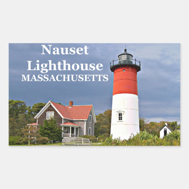 Nauset Lighthouse, Cape Cod, Massachusetts Sticker (Front)
