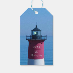 Nauset Lighthouse Dated Family Cape Cod Nautical Gift Tags