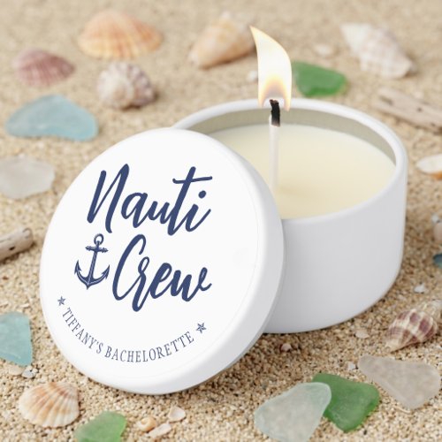 Nauti Crew Anchor Nautical Bachelorette Party Mini Candle Favors