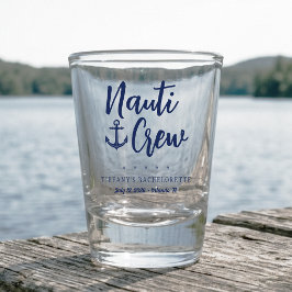 Nauti Crew Anchor Nautical Bachelorette Party Shot Glass