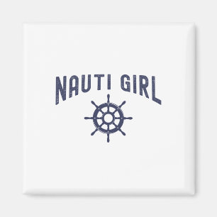 Nauti Girl Funny Boating Design For Women Magnet