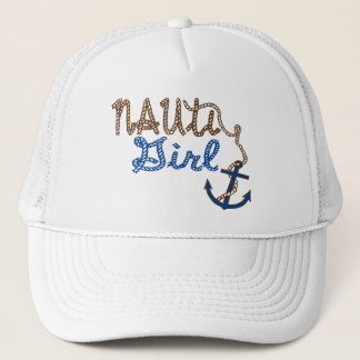 Nauti Girl Rope Knots and Anchor Trucker Hat
