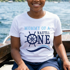Nauti One Nautical 1st Birthday Blue Helm Parent T-Shirt