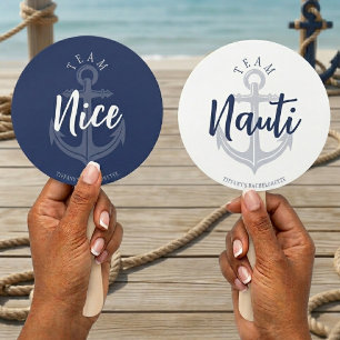 Nauti or Nice Anchor Nautical Bachelorette Party Hand Fan