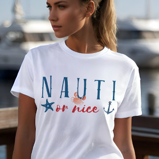 Nauti or Nice Funny Nautical Christmas T-Shirt
