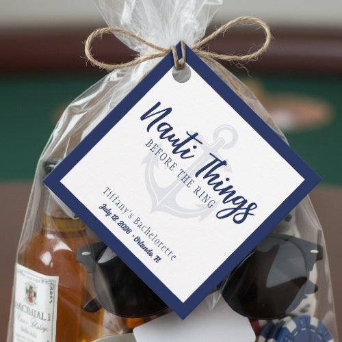 Nauti Things Before the Ring Anchor Bachelorette Favor Tags