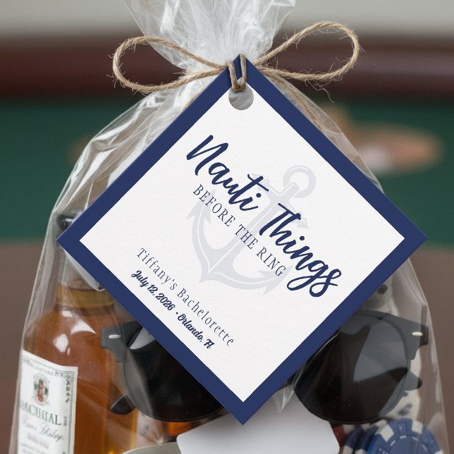 Nauti Things Before the Ring Anchor Bachelorette Favor Tags (Creator Uploaded)
