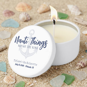 Nauti Things Before the Ring Anchor Bachelorette Mini Candle Favors
