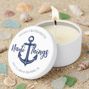 Nauti Things Before the Ring Anchor Bachelorette Mini Candle Favors