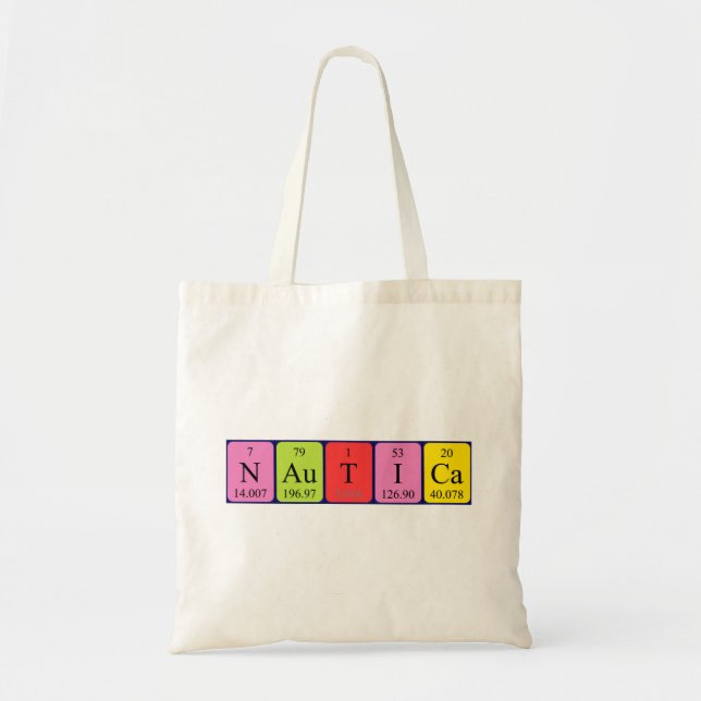 Nautica periodic table name tote bag (Front)