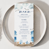 Nautica Theme Baby Shower Menu