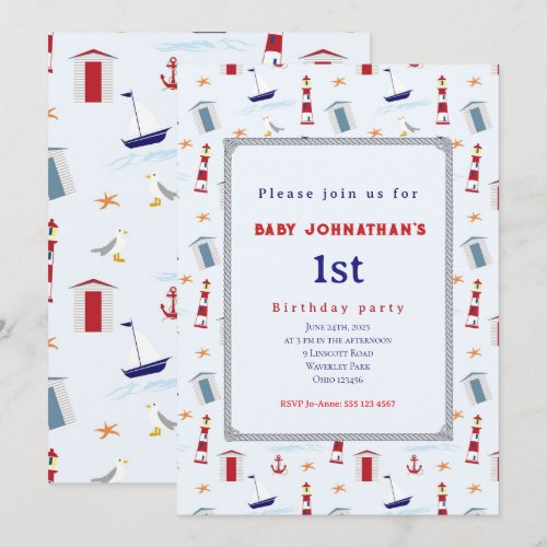 Nautical 1st Birthday Sailboat Birthday Party