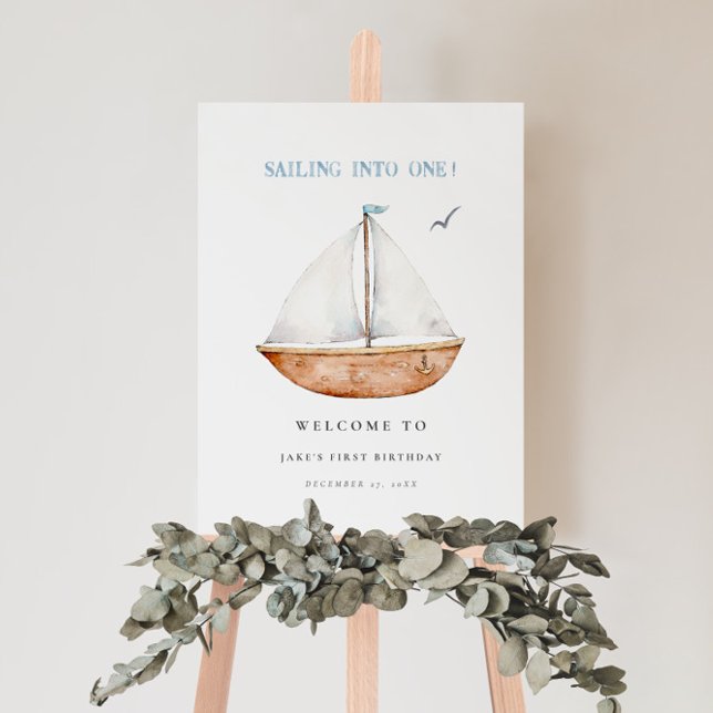 Nautical 1st Birthday Welcome Foam Board (Creator Uploaded)